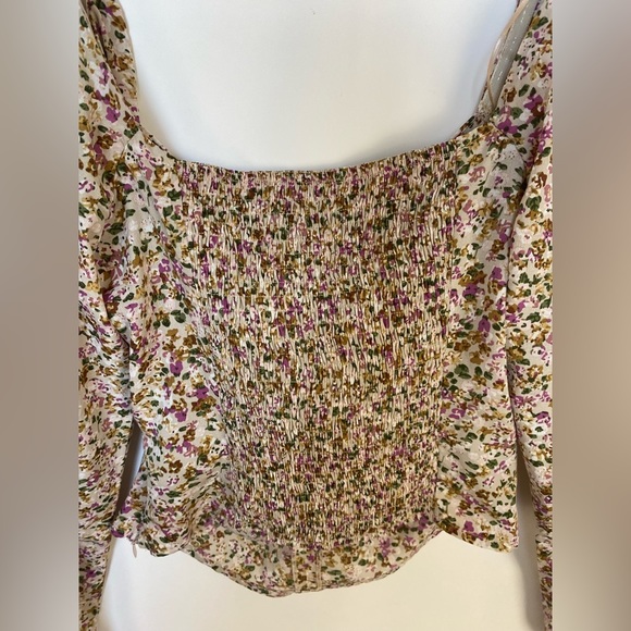 ASTR the Label Floral Ruched Sweetheart Neck Top - Picture 4 of 14